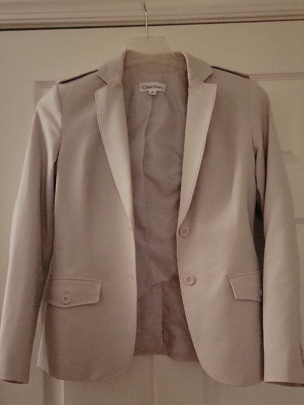 Calvin Klein Beige Women's Tailored Blazer